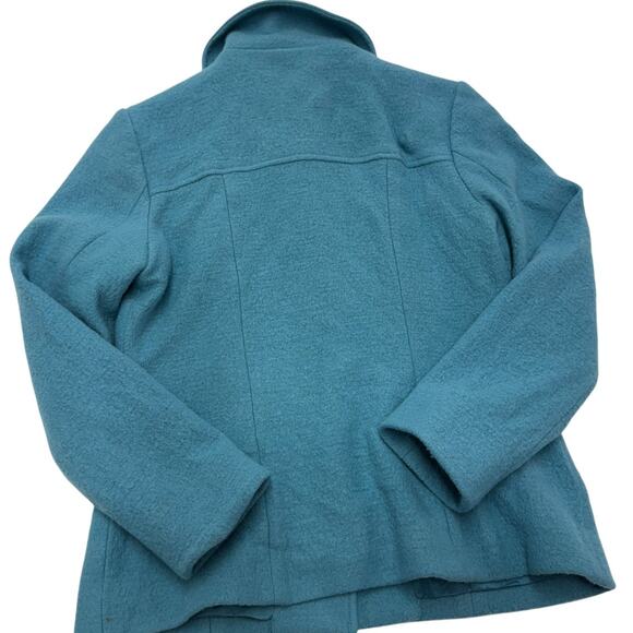 Pendleton Coat Womens Small Blue Vintage Button Up Merino Wool Pea Jacket - Picture 2 of 7